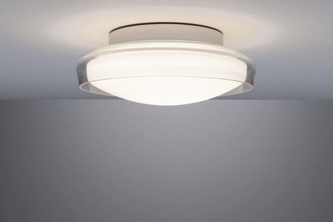 Paulmann Selection Luena LED Plafondlamp IP44 - 600lm 3000K - Glas Chroom