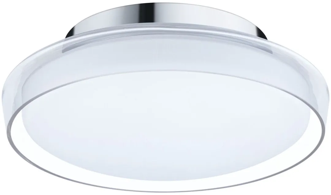 Paulmann Selection Luena LED Plafondlamp IP44 - 600lm 3000K - Glas Chroom