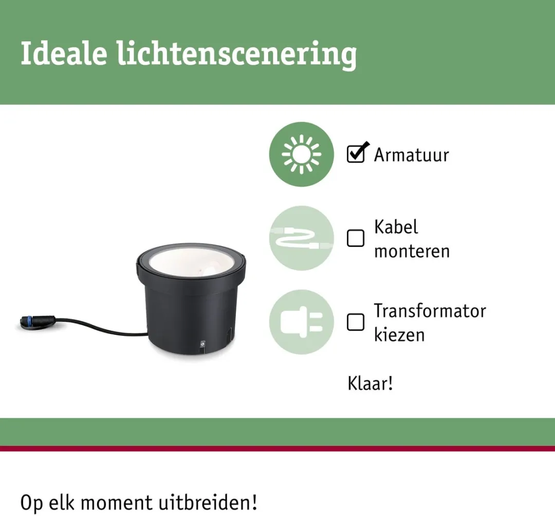 Paulmann Plug & Shine LED Wallwasher Ocos 6,1W Antraciet
