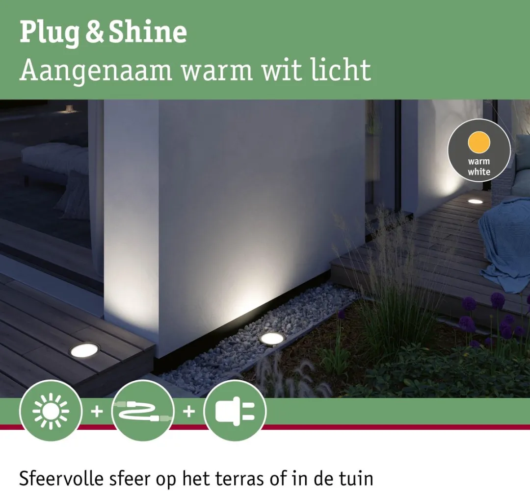 Paulmann Plug & Shine LED Wallwasher Ocos 6,1W Antraciet - afbeelding 6 van 6