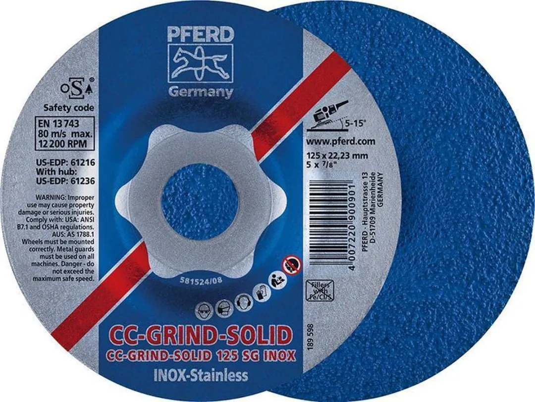 Pferd CC-Grind-Solid SG Inox Afbraamschijf 125mm