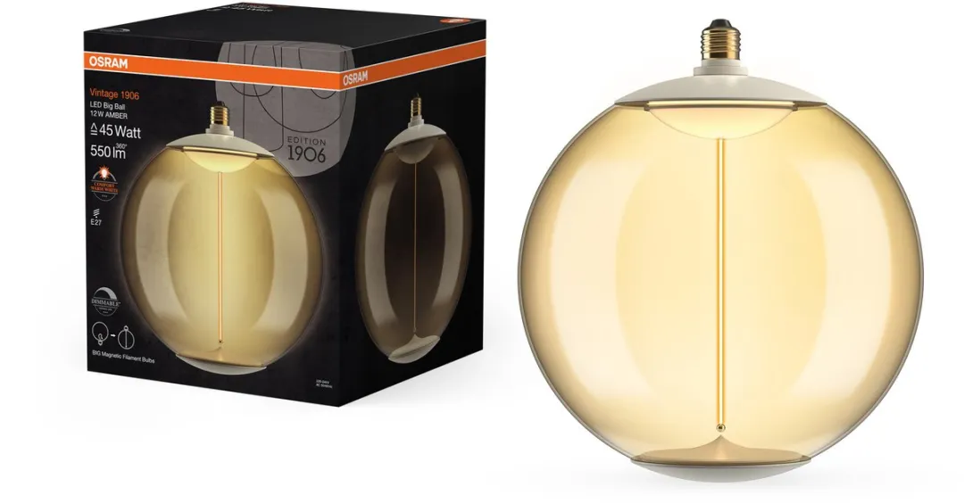Osram Vintage 1906 BigBall45 LED-lamp 12W - 550lm - 1800K - E27