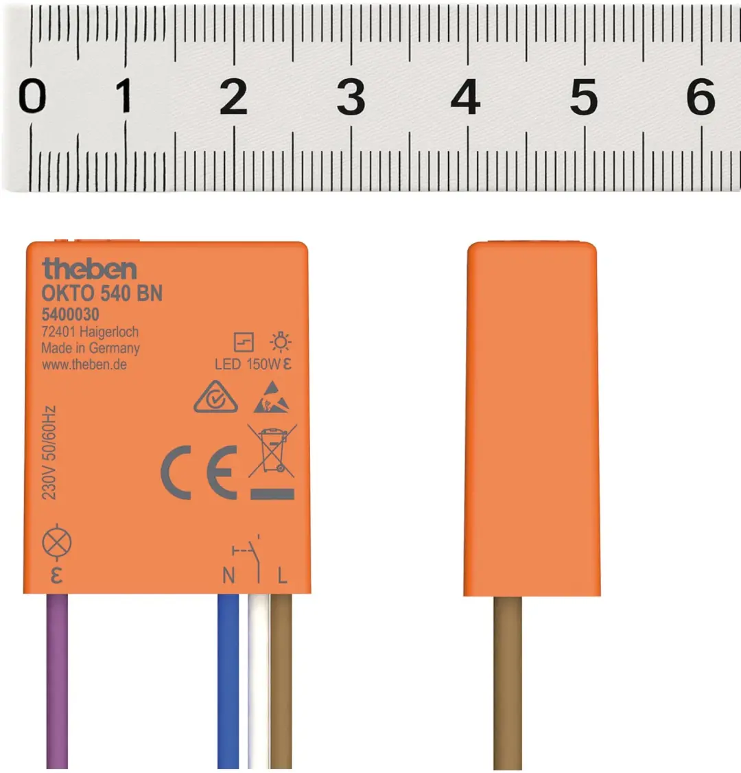 Theben OKTO 540 BN Stroomstootschakelaar - 150W LED - afbeelding 5 van 6