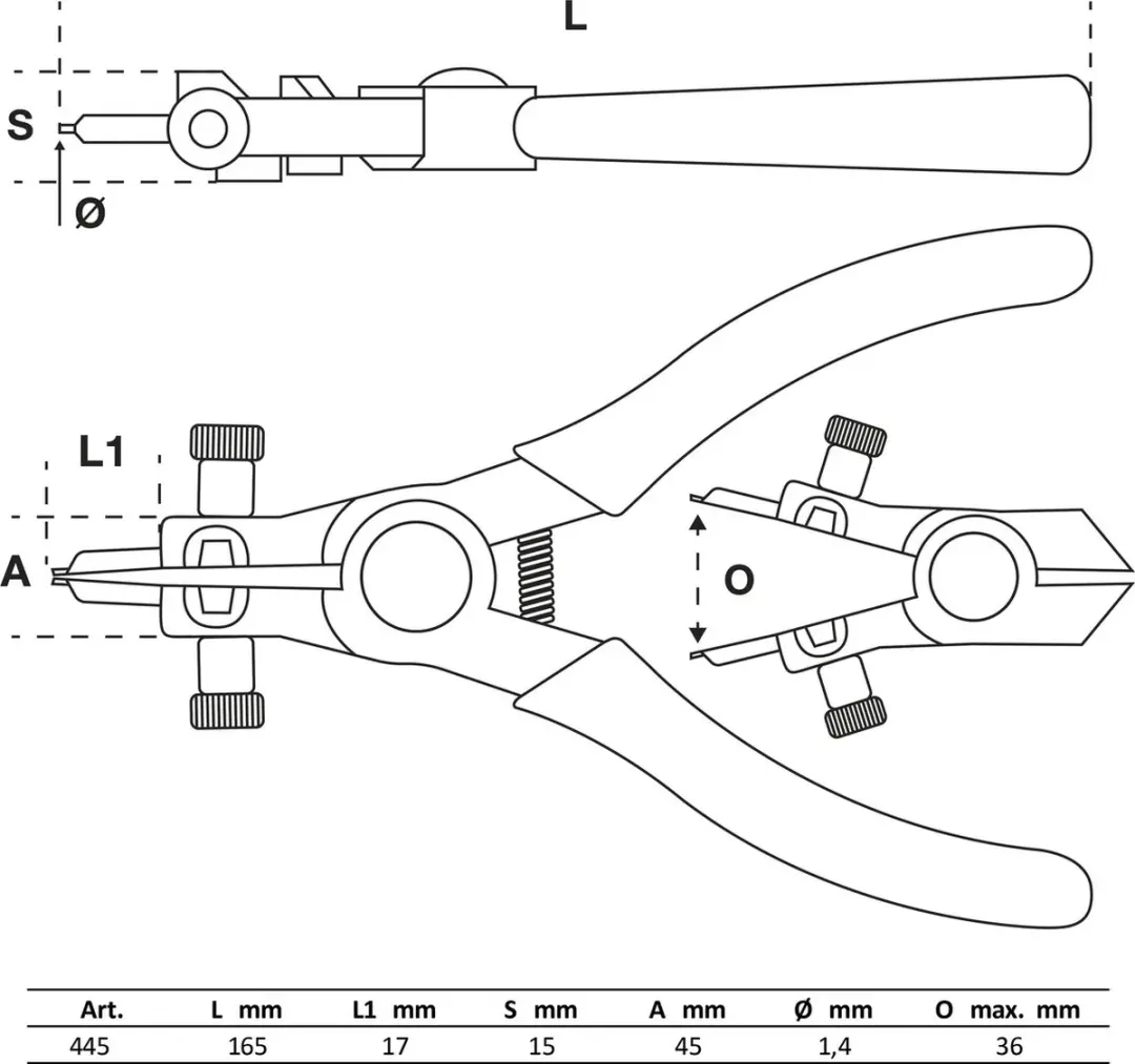 BGS technic 445 Borgringtang Extern 165mm - afbeelding 4 van 5