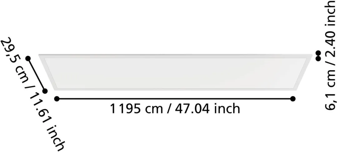 EGLO connect.z Moradillo LED Paneel 119,5x29,5cm - Instelbaar wit licht