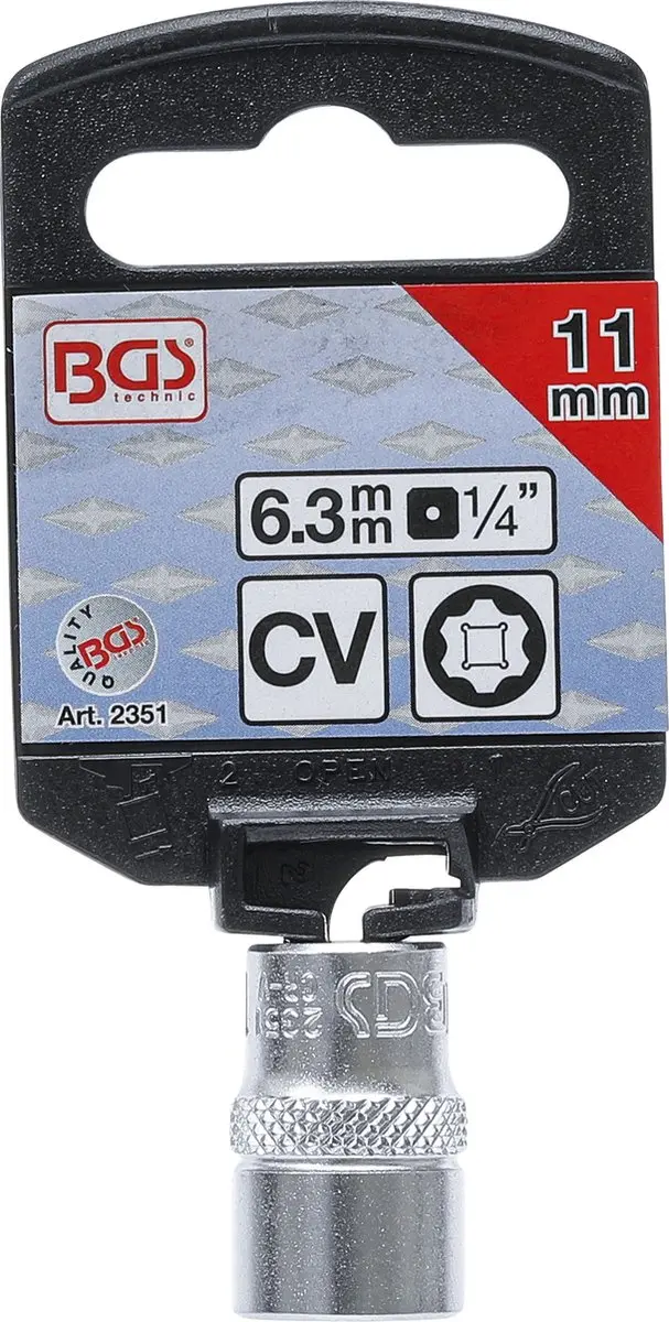 BGS technic Super Lock Dopsleuteldop 1/4 11mm - afbeelding 4 van 4