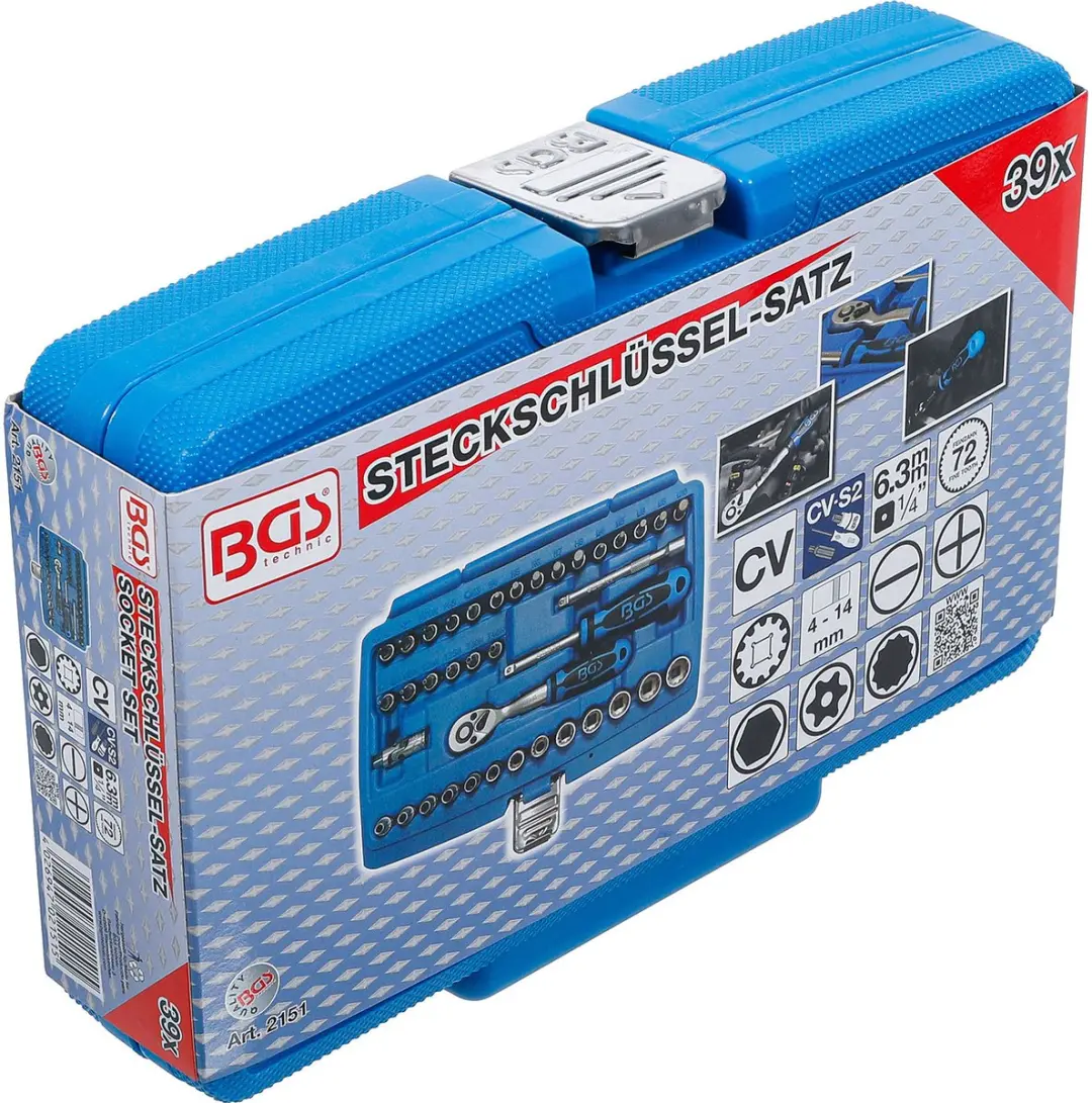 BGS technic Dopsleutelset Gear Lock 1/4 - 39 delig - afbeelding 4 van 6