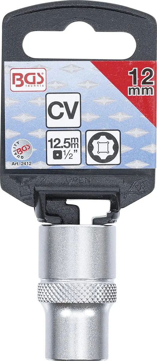 BGS technic Super Lock Dopsleuteldop 1/2" 12 mm - afbeelding 4 van 4