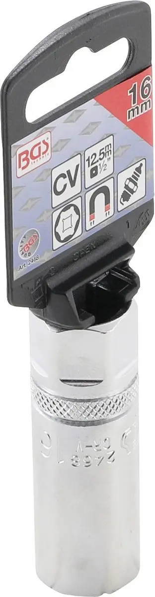 BGS technic Bougiedop met magneet 16 mm - 1/2 inch - afbeelding 3 van 5