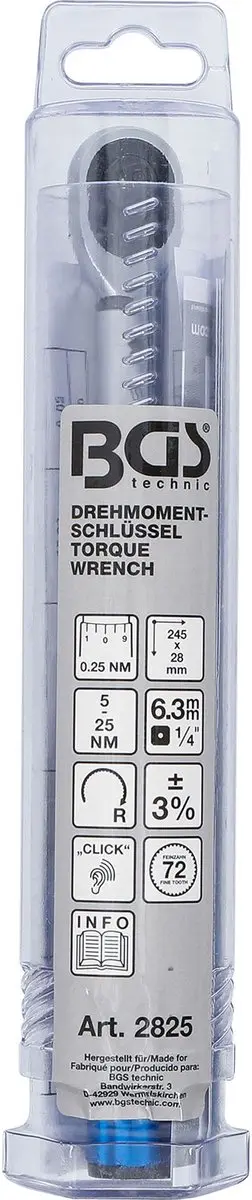 BGS technic 2825 Momentsleutel 1/4 inch - 5-25 Nm - afbeelding 5 van 6