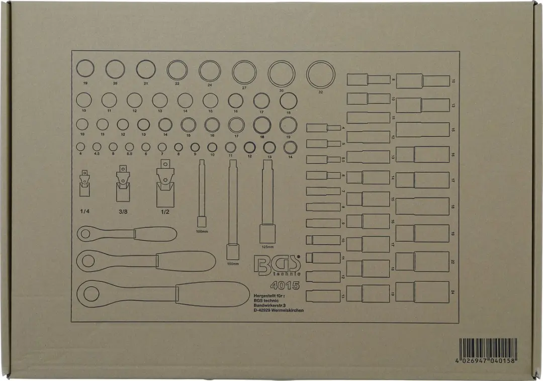 BGS technic 4015 Dopsleutelset - 80 delig - afbeelding 2 van 2
