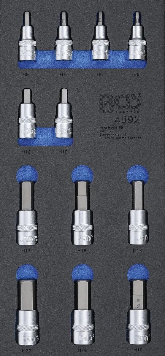 BGS technic 4092 Dopsleutelbitset Inbus 12-delig - afbeelding 2 van 3