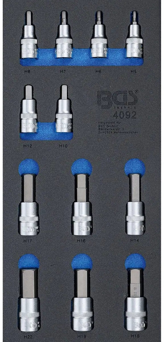 BGS technic 4092 Dopsleutelbitset Inbus 12-delig - afbeelding 3 van 3