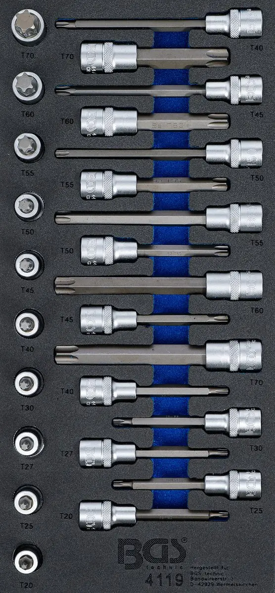 BGS technic Dopsleutelbitset Torx 4119 - 26 delig - afbeelding 3 van 3