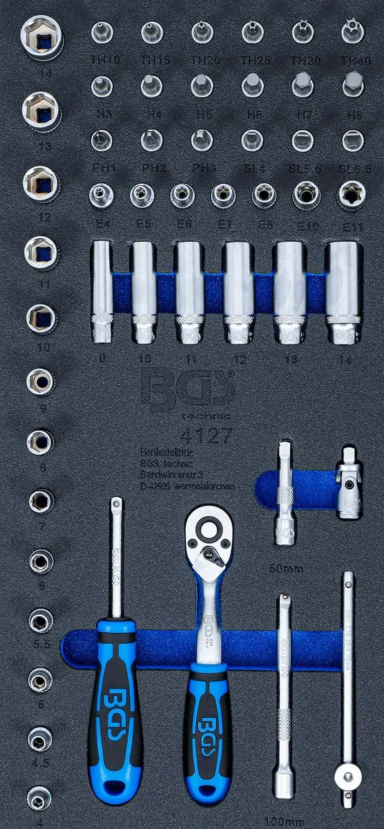 BGS technic Dopsleutelset 1/4 50-delig - afbeelding 2 van 4
