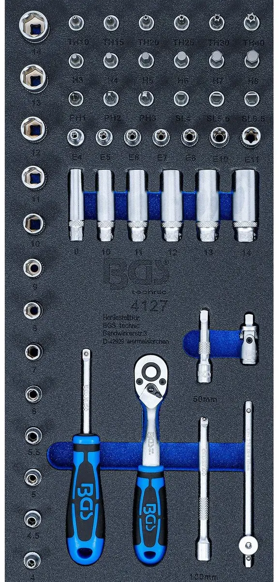BGS technic Dopsleutelset 1/4 50-delig - afbeelding 4 van 4