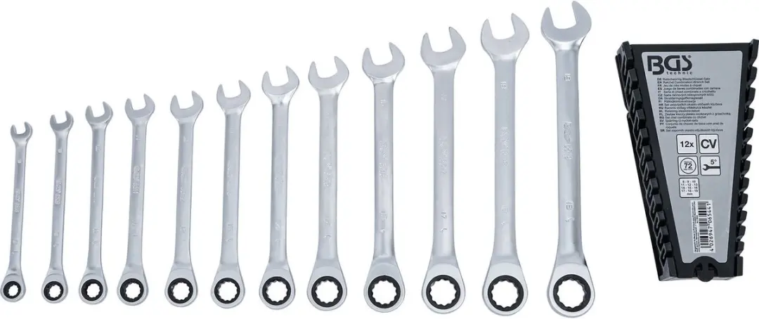 BGS Ratelring-steeksleutelset 8-19mm 12-delig - afbeelding 3 van 4