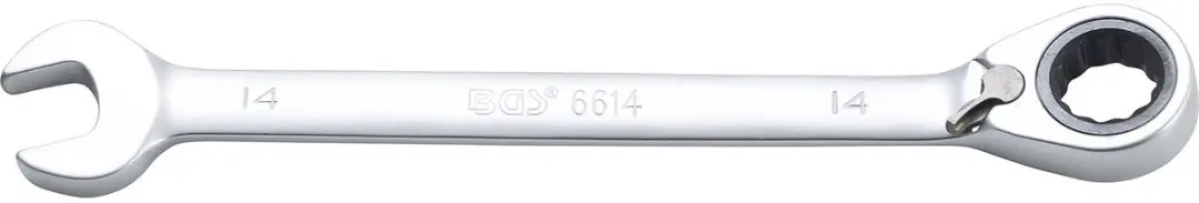 BGS Ratel ringsteeksleutel omschakelbaar 14 mm