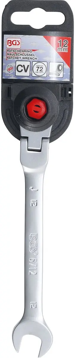BGS technic 6712 Ratel knie ringsteeksleutel 12 mm - afbeelding 2 van 6