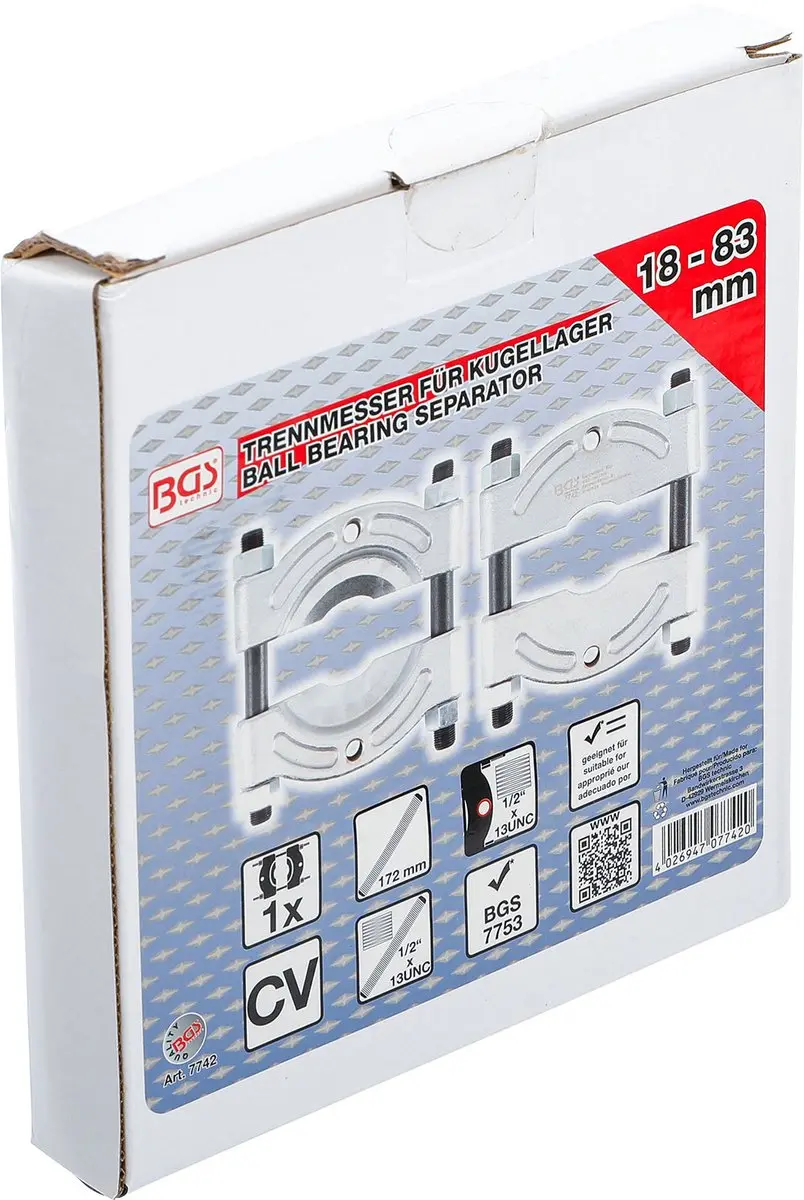 BGS technic 7742 Lagerscheider 18-83mm - Zilver - afbeelding 6 van 6