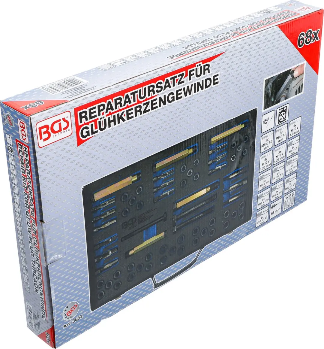 BGS 8653 Reparatieset Gloeibougie Schroefdraad M8-M12