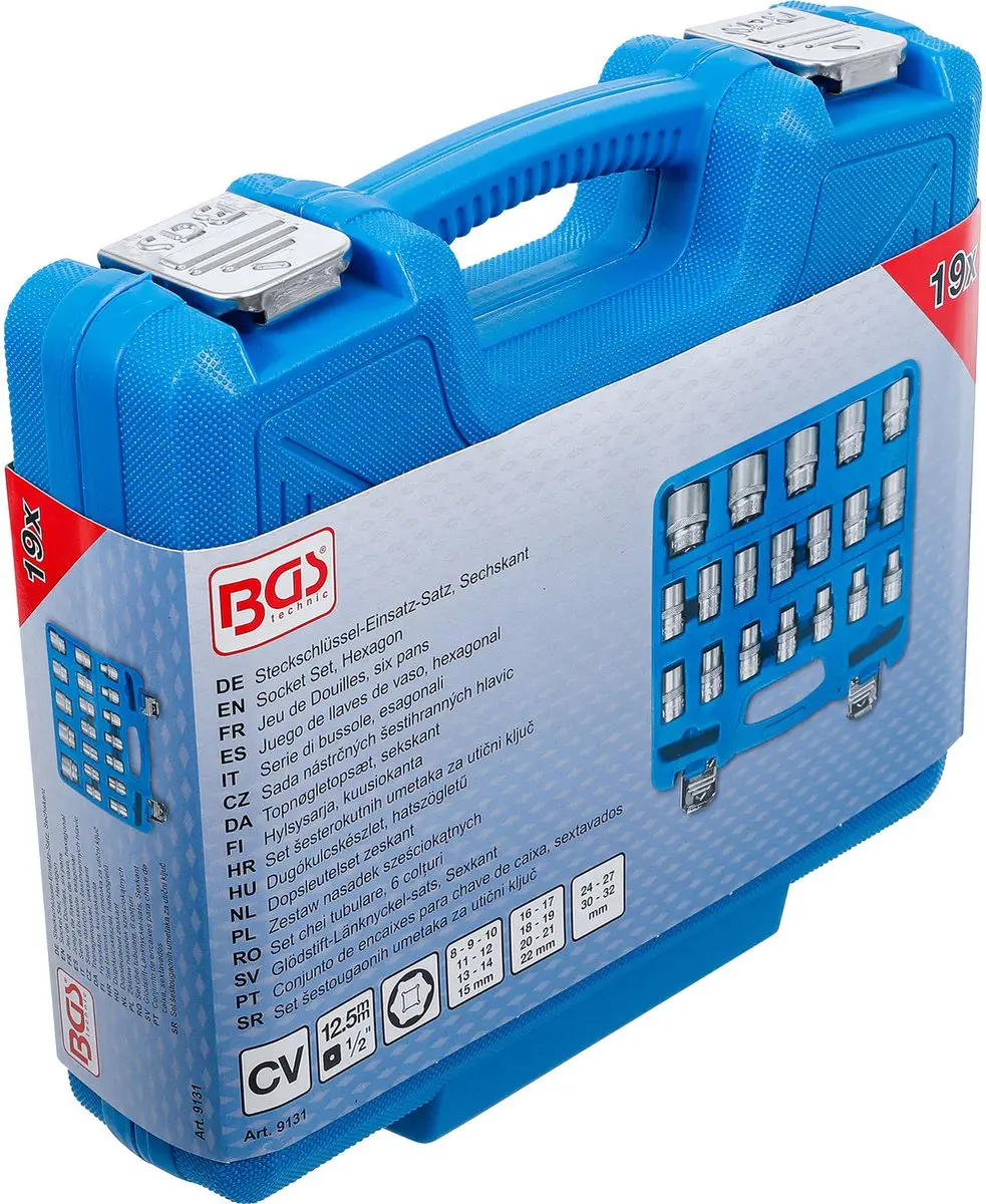 BGS Doppenset zeskant 1/2 8-32mm - 19 delig - afbeelding 6 van 6
