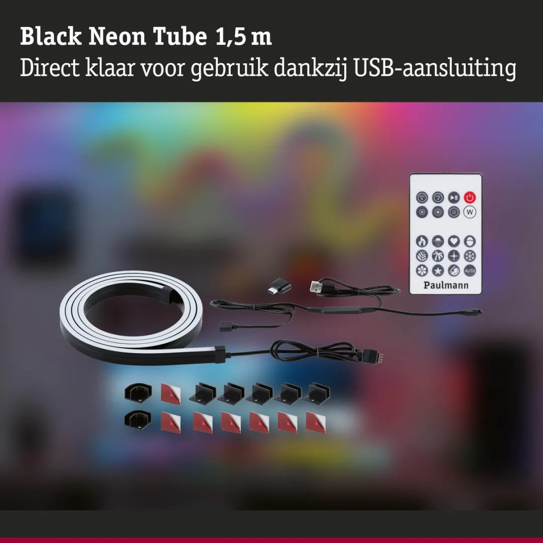 Paulmann EntertainLED LED-buis Black Neon 1,5m 3W RGB+
