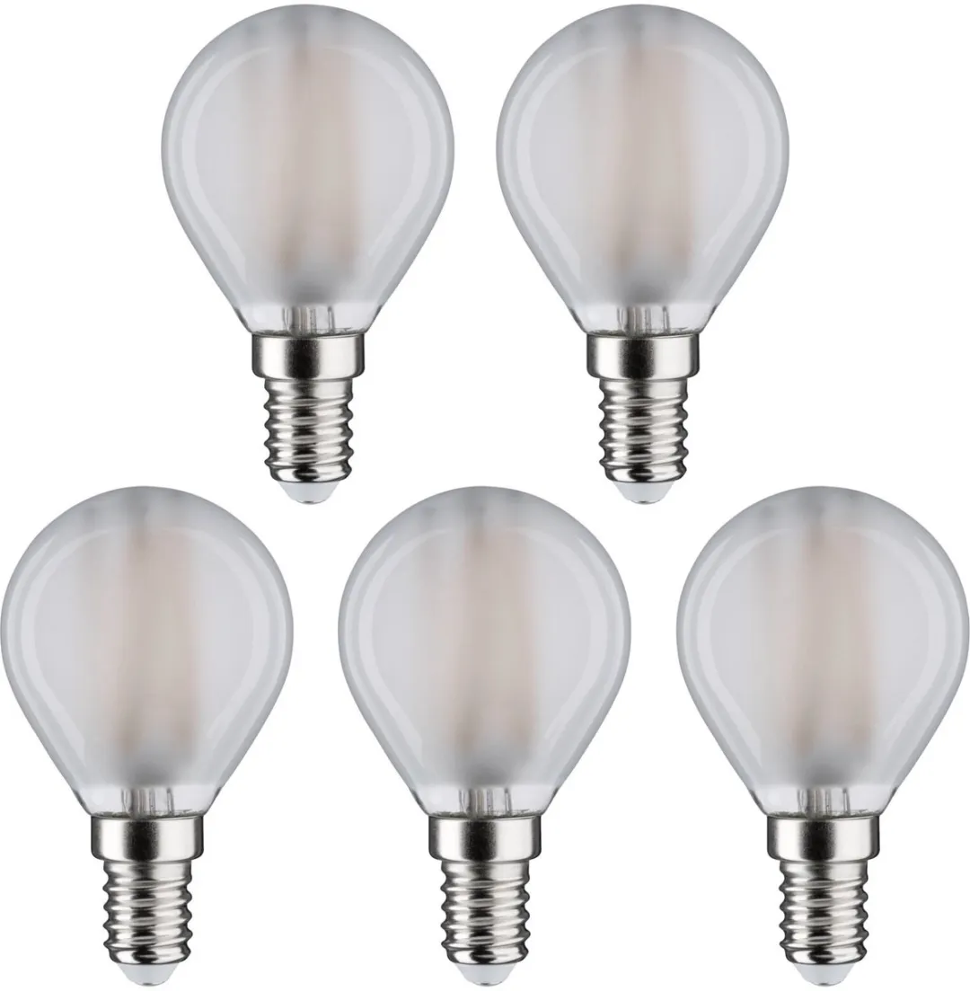 Paulmann Filament LED Kogellamp E14 5x470lm 4000K Mat - 5 Stuks