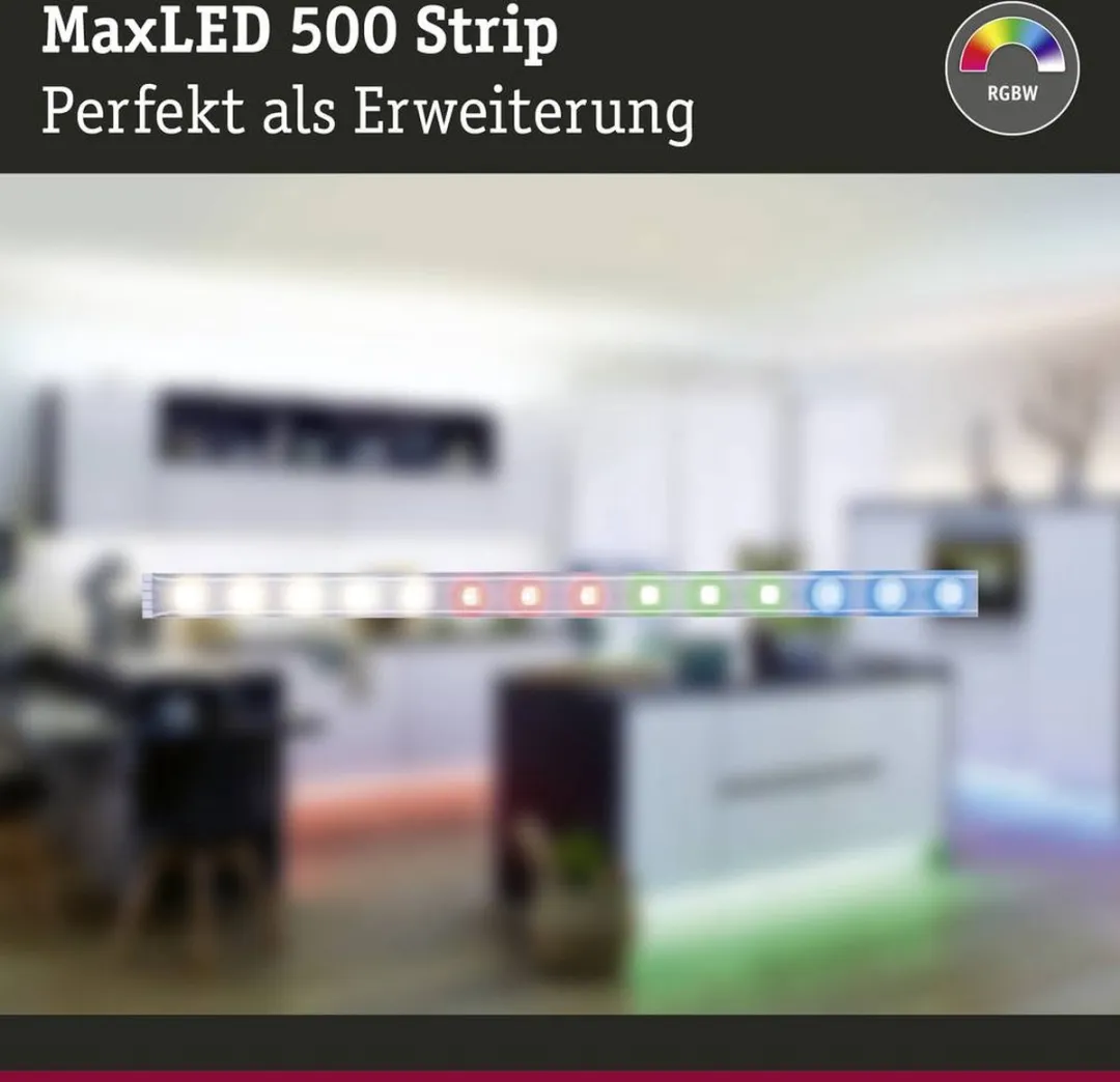Paulmann MaxLED 500 LED-strip RGBW 100cm - Zilver gecoat