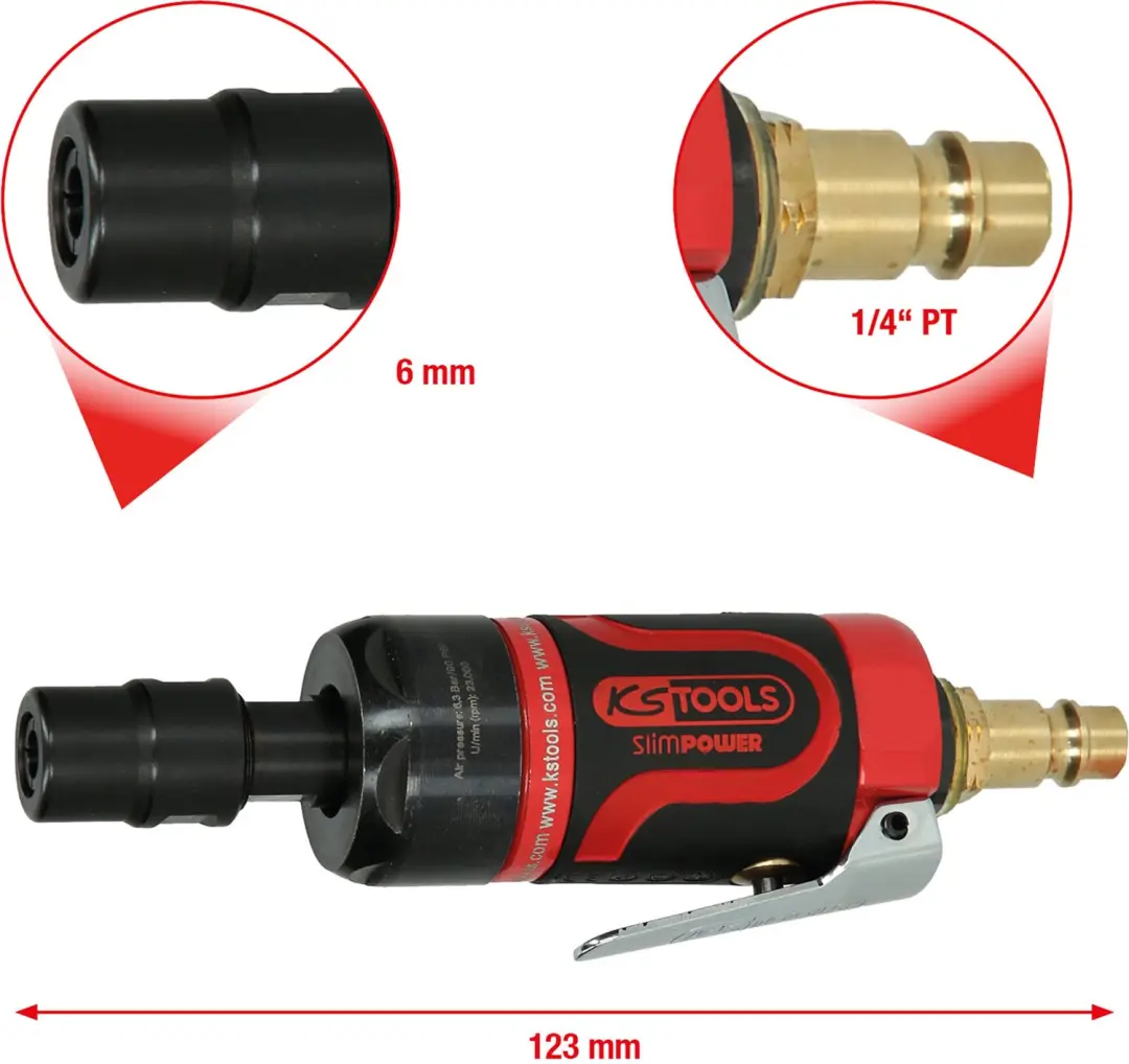 KS Tools SlimPOWER 515.5530 Mini Slijper - 123mm - afbeelding 4 van 6