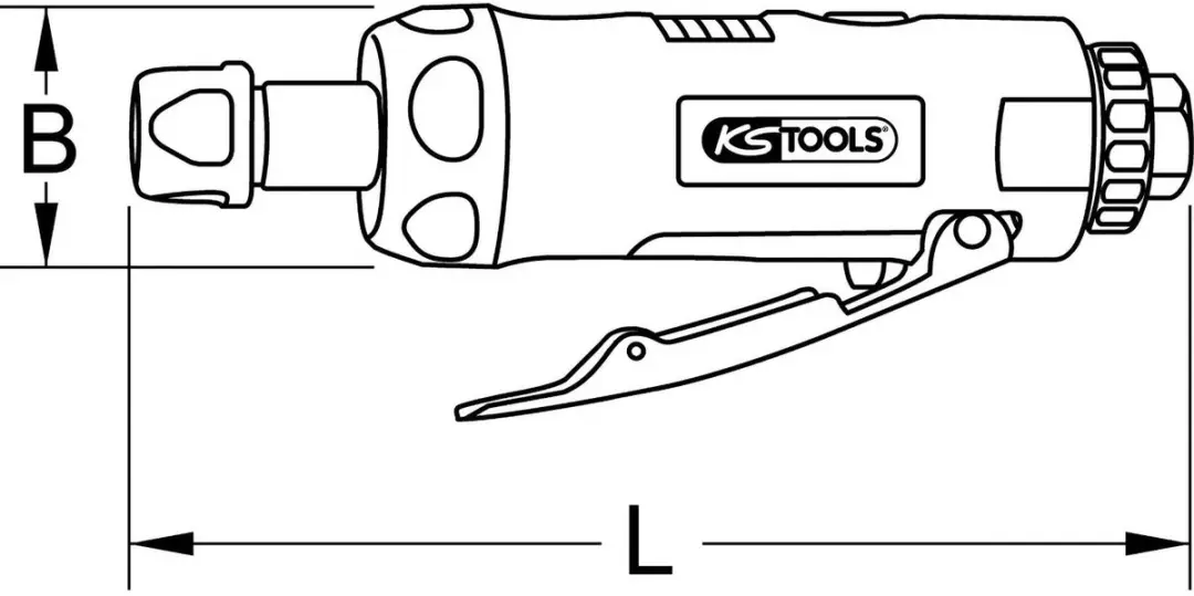 KS Tools SlimPOWER 515.5530 Mini Slijper - 123mm - afbeelding 2 van 6