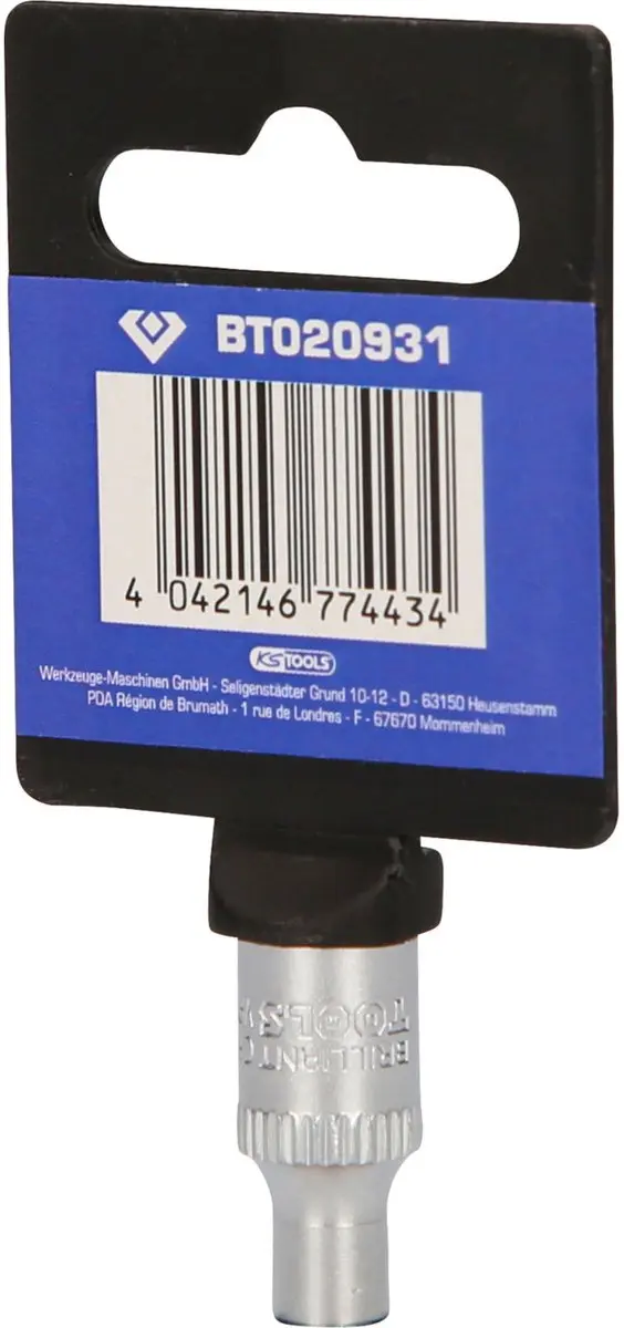 Brilliant Tools BT020931 Inbus Dopsleutel - 4,5mm - 1/4" - afbeelding 4 van 4