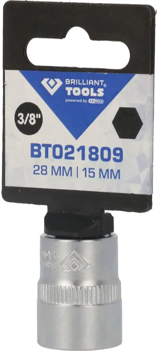 Brilliant Tools BT021809 Zeskant Dop 3/8" 15 mm - afbeelding 2 van 4