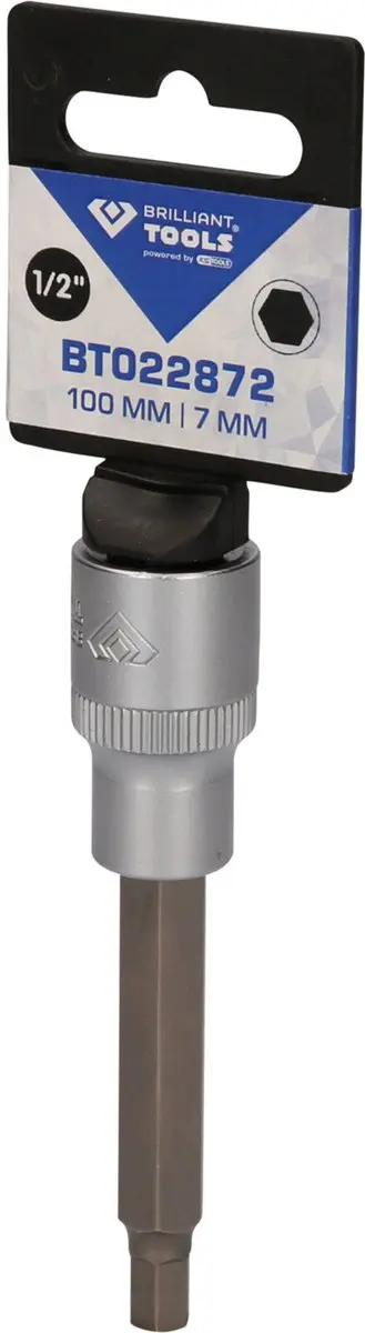 BRILLIANT TOOLS 1/2" inbussleutel 100 mm lang 7 mm - BT02287... - afbeelding 3 van 4