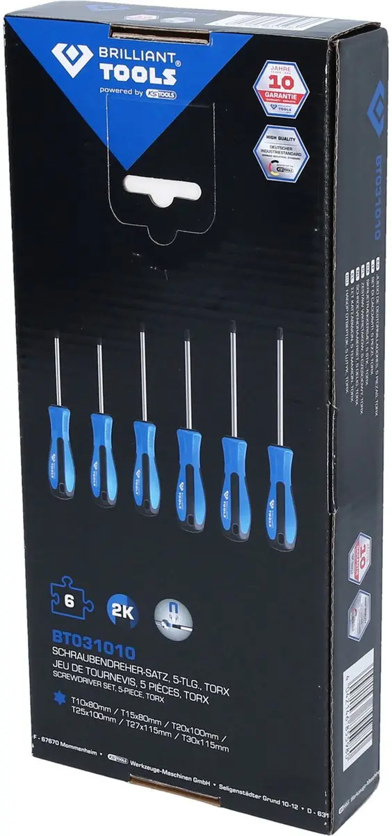 Brilliant Tools BT031010 Torx Schroevendraaierset - Blauw - afbeelding 2 van 5