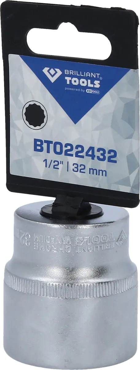 Brilliant Tools BT022432 Twaalfkantdop 1/2" - 32mm - afbeelding 3 van 4