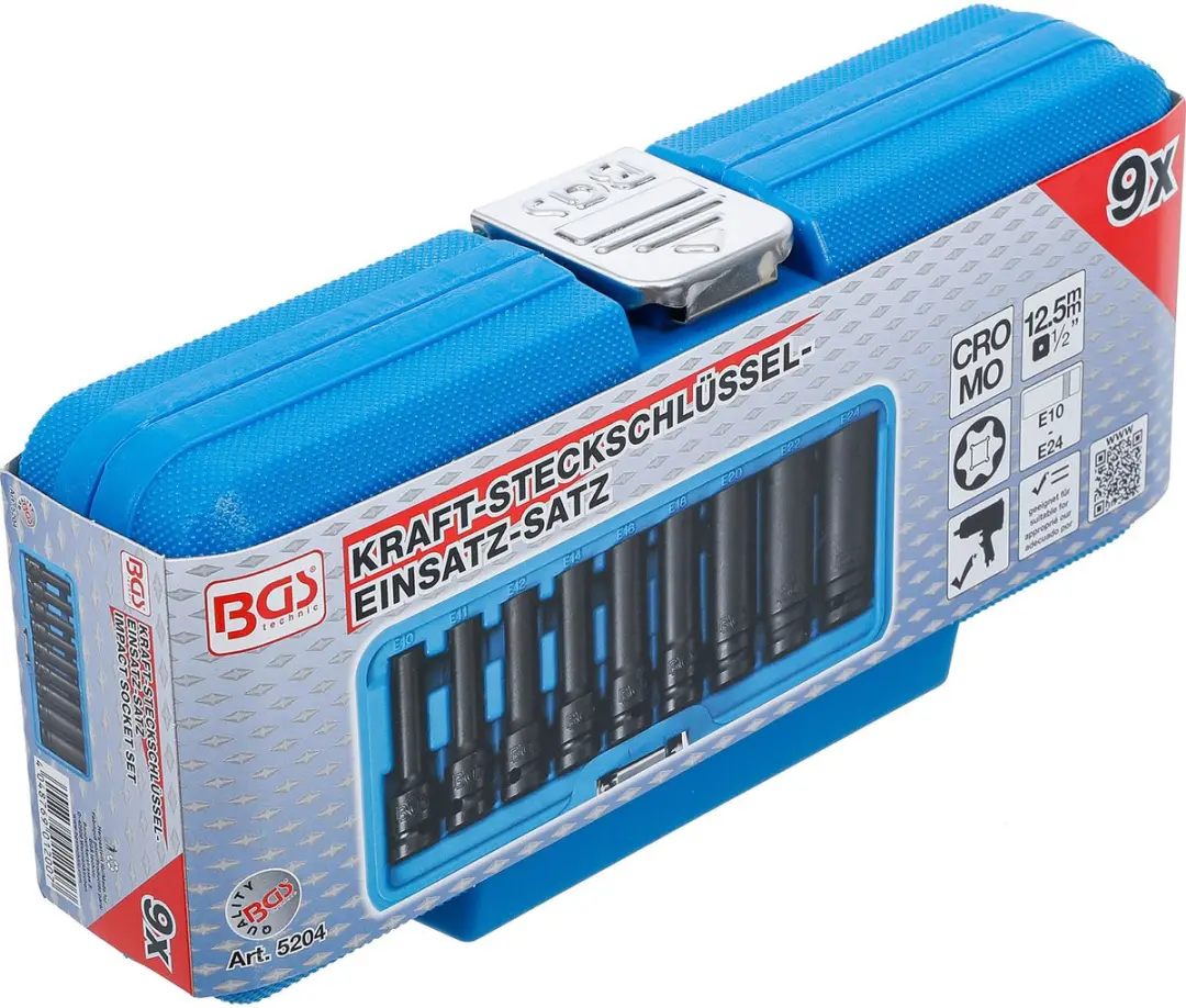 BGS technic Doppenset E-profiel 1/2 - E10-E24 - 9-delig - afbeelding 5 van 6