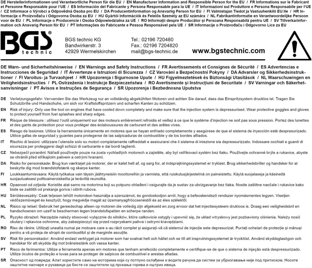 BGS technic Injector Doppenset 8351 - 4 delig - afbeelding 3 van 6