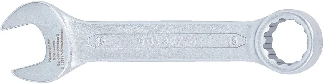 BGS technic Steekringsleutel extra kort 15mm - afbeelding 3 van 5