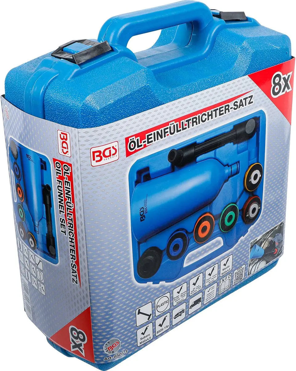 BGS technic 8505-1 Olievultrechterset - Plastic - Blauw - afbeelding 6 van 6