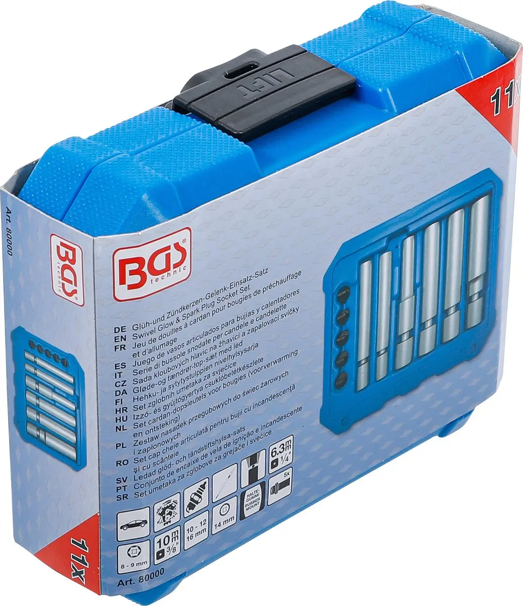 BGS technic Cardan-dopsleutelset voor bougies