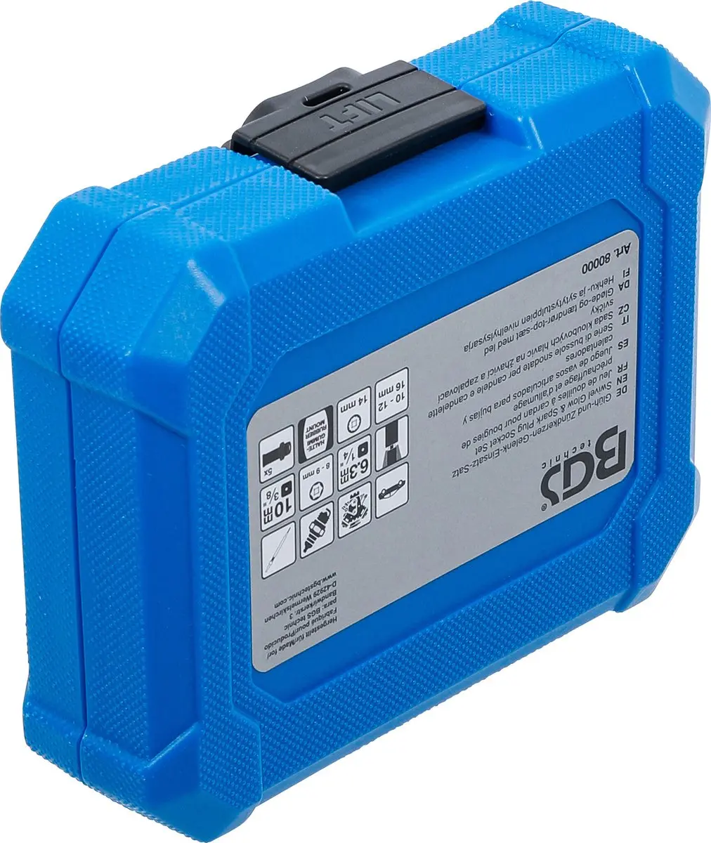 BGS technic Cardan-dopsleutelset voor bougies - 11-delig - afbeelding 4 van 6