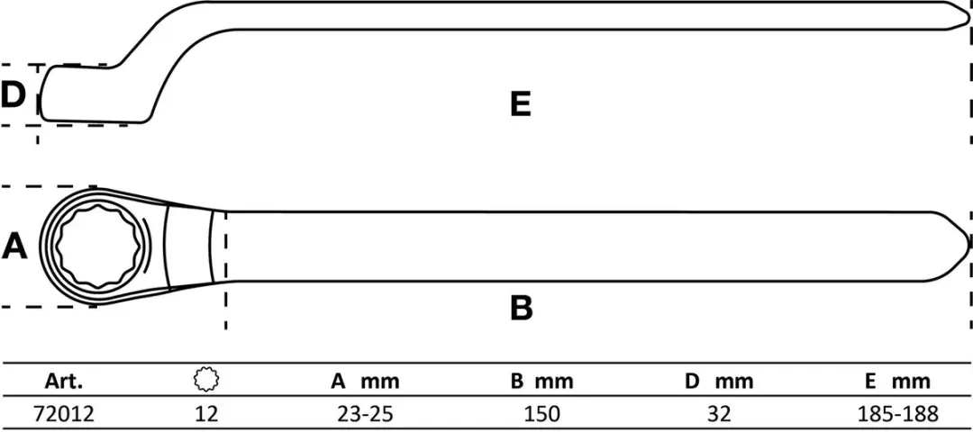 BGS technic VDE-ringsleutel diep gebogen 12mm - afbeelding 6 van 6