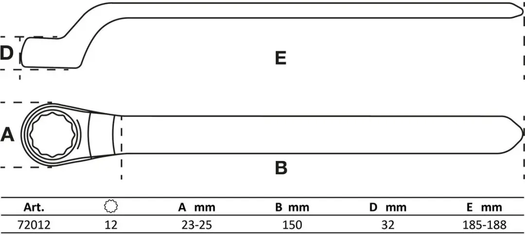 BGS technic VDE-ringsleutel diep gebogen 12mm - afbeelding 4 van 6