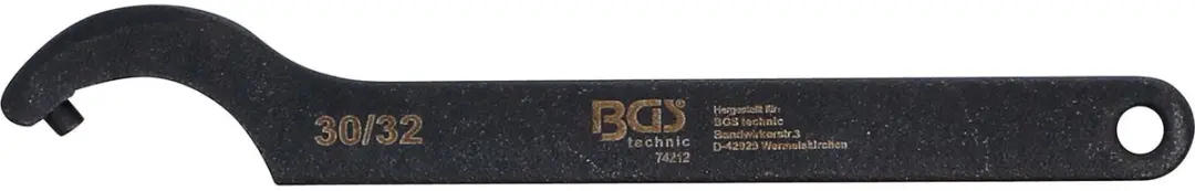 BGS technic Haaksleutel met tap 30-32 mm - 74212 - afbeelding 4 van 5