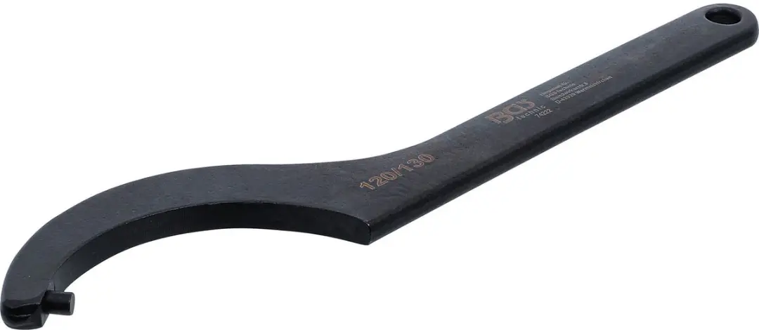 BGS Haaksleutel met pin 120-130mm