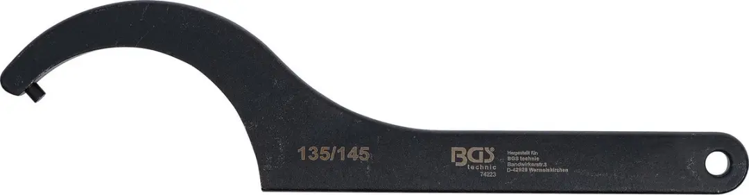BGS technic Haaksleutel met pin 135-145mm - 74223 - afbeelding 2 van 2