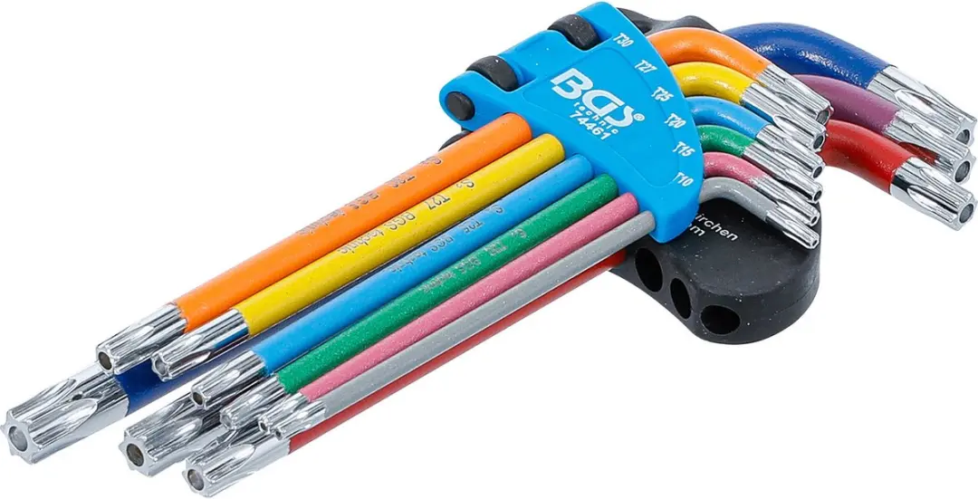BGS technic Stiftsleutelset T10-T50 met boring