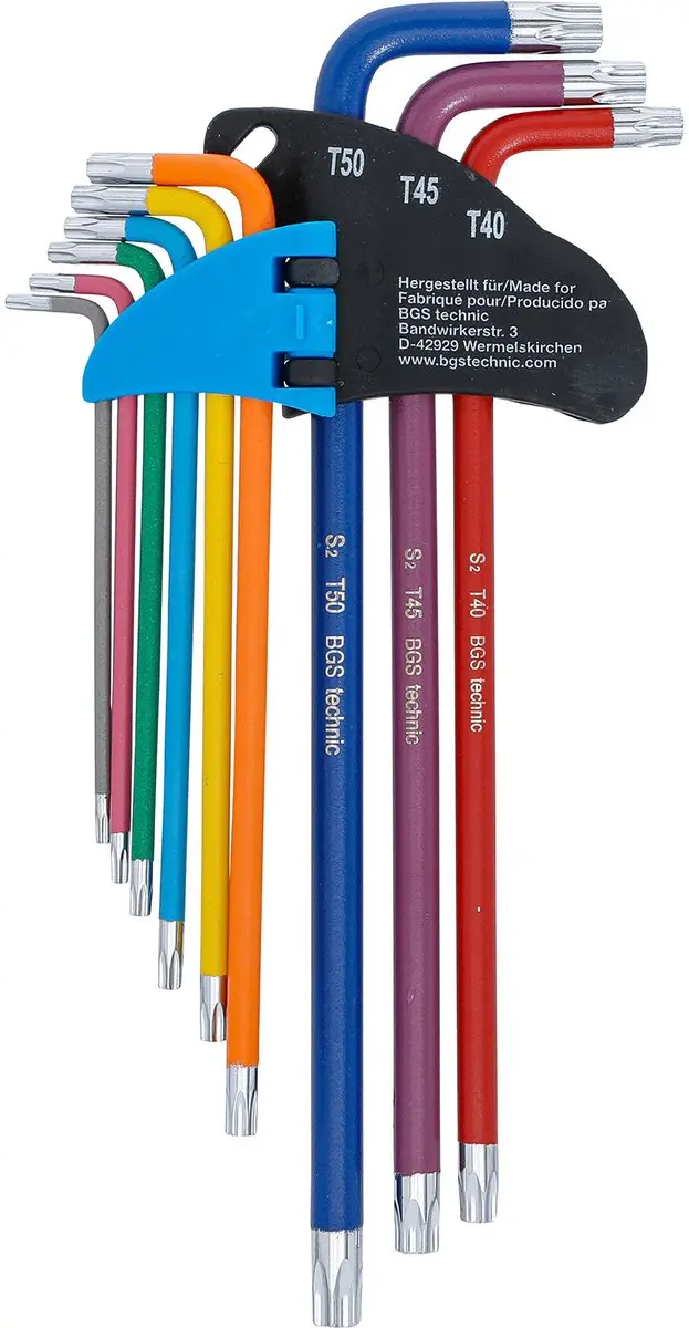 BGS Torx stiftsleutelset T10-T50 9-delig - afbeelding 2 van 4