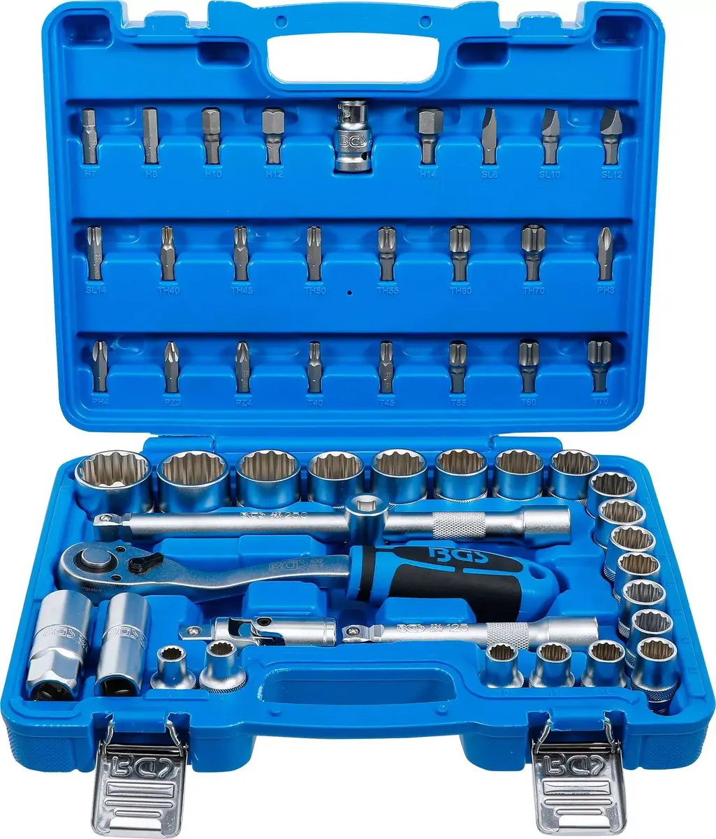 BGS Dopsleutelset Twaalfkant 1/2 inch 8-32mm - 51 delig - afbeelding 2 van 6